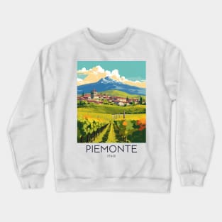 A Pop Art Travel Print of Piemonte - Italy Crewneck Sweatshirt